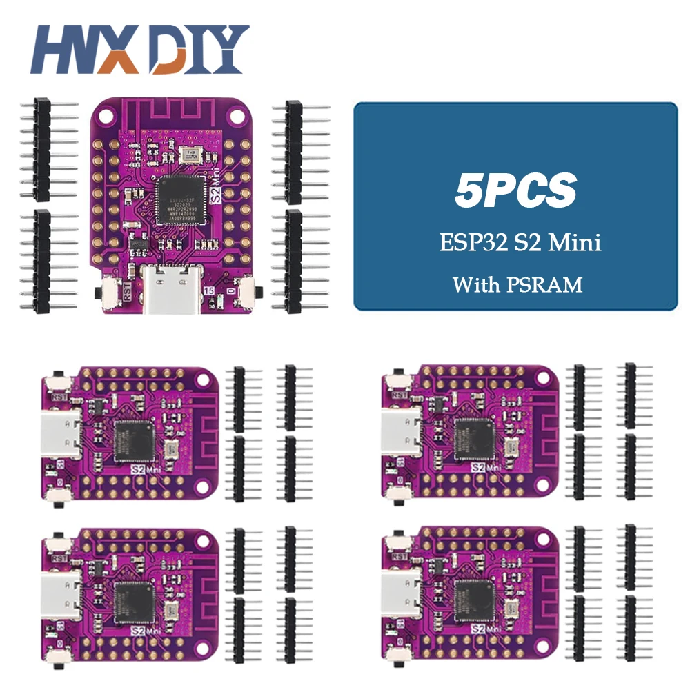1-10 Uds ESP32 S2 Mini V1.0.0 WIFI IOT placa basada en ESP32-S2FN4R2 ESP32-S2 4MB FLASH 2MB PSRAM MicroPython Compatible con Arduino - imagen 3