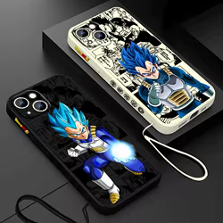 Anime d-dragon Ball Vegeta para Apple iPhone 17 16 15 14 13 12 11 Air Mini Plus Pro Max cubierta de la caja del teléfono de la cuerda izquierda líquida