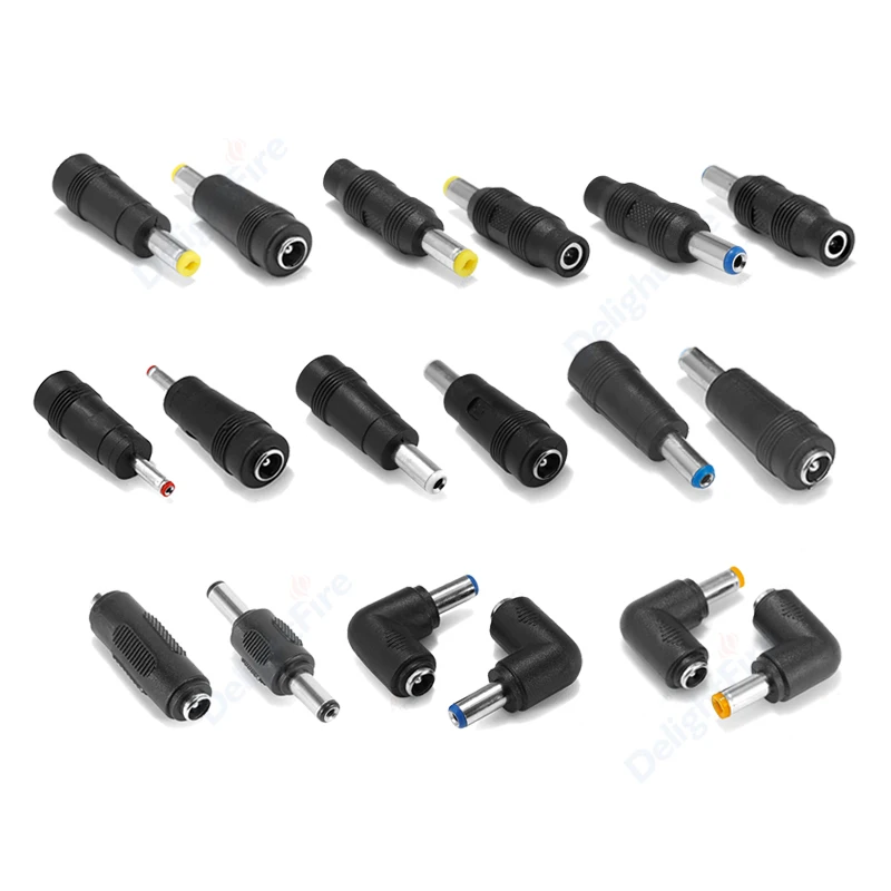 Convertidor de conector de alimentación CC, enchufe macho hembra, 5,5, 2,1mm, 2,5mm, 3,15mm, adaptador de montaje en Panel de barril para cámara de Audio