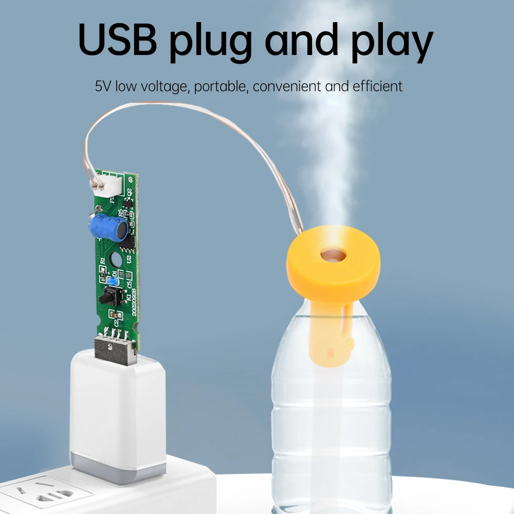 Módulo de humidificador atomizador ultrasónico USB, 5V, 1,5-2W, apagado automático, transductor hidratante DIY, fabricante de niebla, kit atomizador - imagen 4
