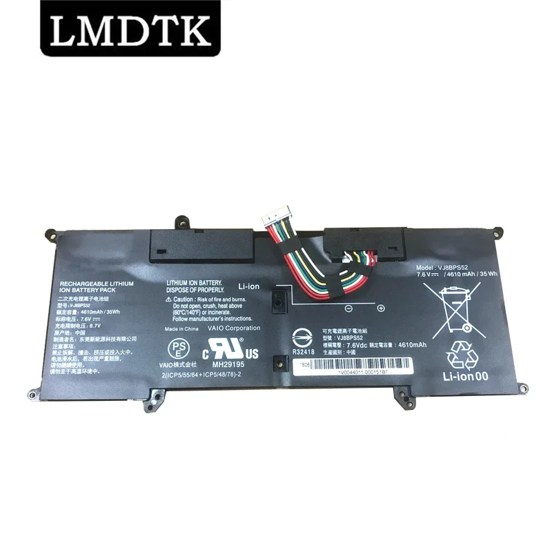 LMDTK-Batería de ordenador portátil para Sony VAIO S13, VJ8BPS52, 7,6 V, 35Wh, 4610mAh, VJS112C0111B, VJS112C0311S, VJS132C0711B, VJS132C0811S, novedad - imagen 2