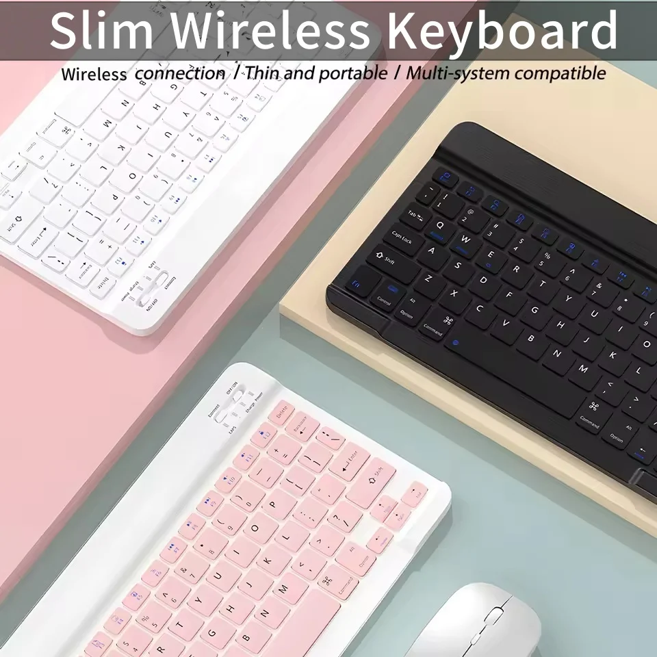 Teclado portátil ultrafino de 78 teclas, teclado recargable compatible con Bluetooth para Android, iOS, Windows, PC, iPad y tabletas - imagen 2