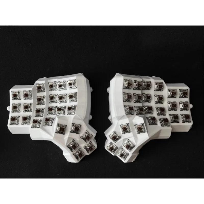 Dactyl Manuform-Kit de teclado dividido curvo 4x6, Teclado mecánico ergonómico dividido con soldadura con cable, accesorios para juegos y oficina - imagen 4