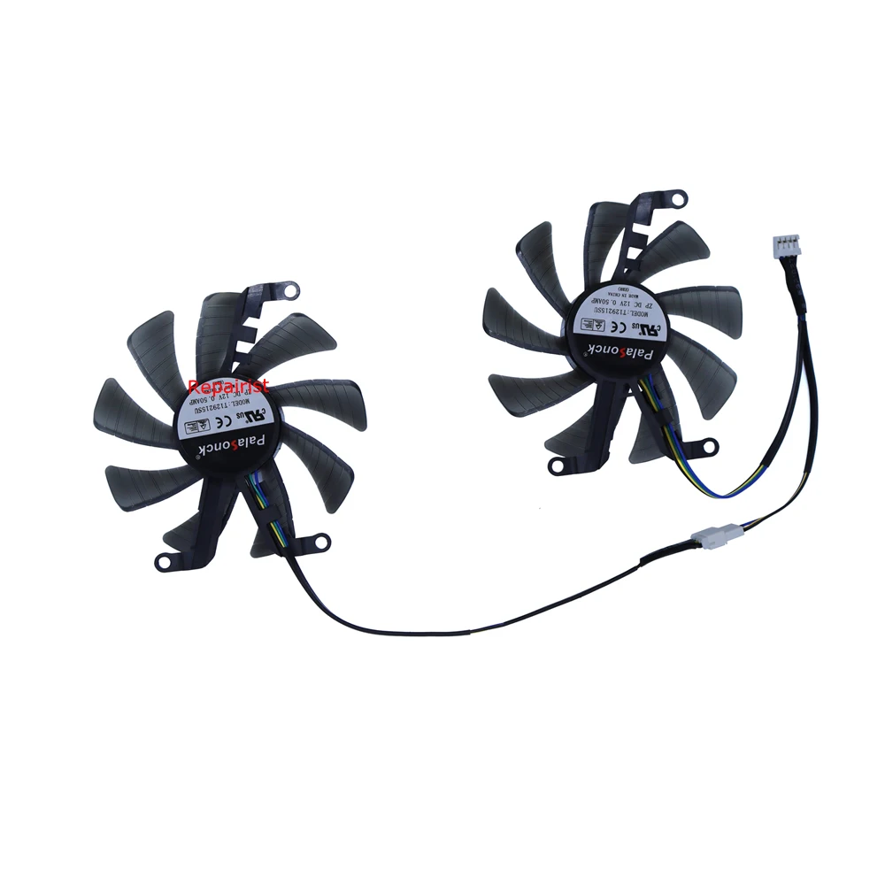 Ventilador de vídeo gráfico, enfriador VGA, para GALAX RTX 2060 1-Click OC,para GALAX GTX 1660 Snapdragon, T129215SU,FY09015M12LPA, Juego de 2 uds. - imagen 3