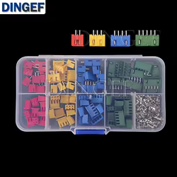 230 Uds 4 colores 2P 3P 4P 5P XH2.54 terminales de 2,54mm enchufe macho hembra XH 2,54mm kit de conector Pin recto