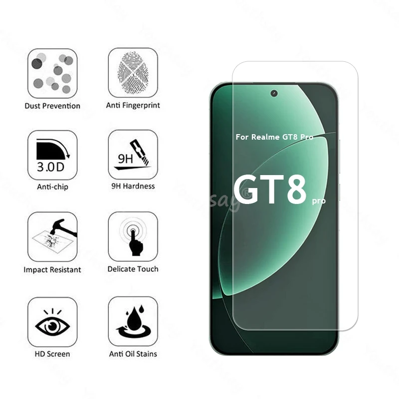 Para Realme GT 8 Pro vidrio antiarañazos Realme GT 8 Pro película protectora de pantalla de vidrio templado Realme GT8 Pro película templada de vidrio - imagen 3