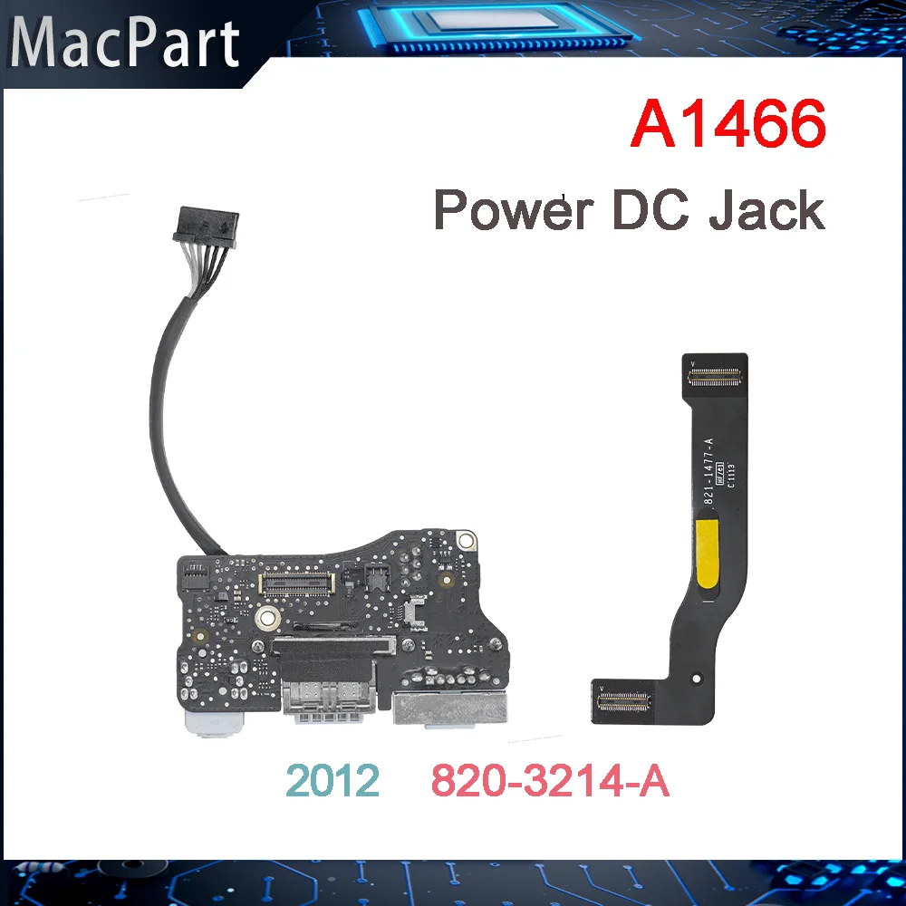 Placa de alimentación de Audio USB DC I/O Jack Original 820-3214-A Cable 821-1477-A para Macbook Air 13 "A1466 2012 año