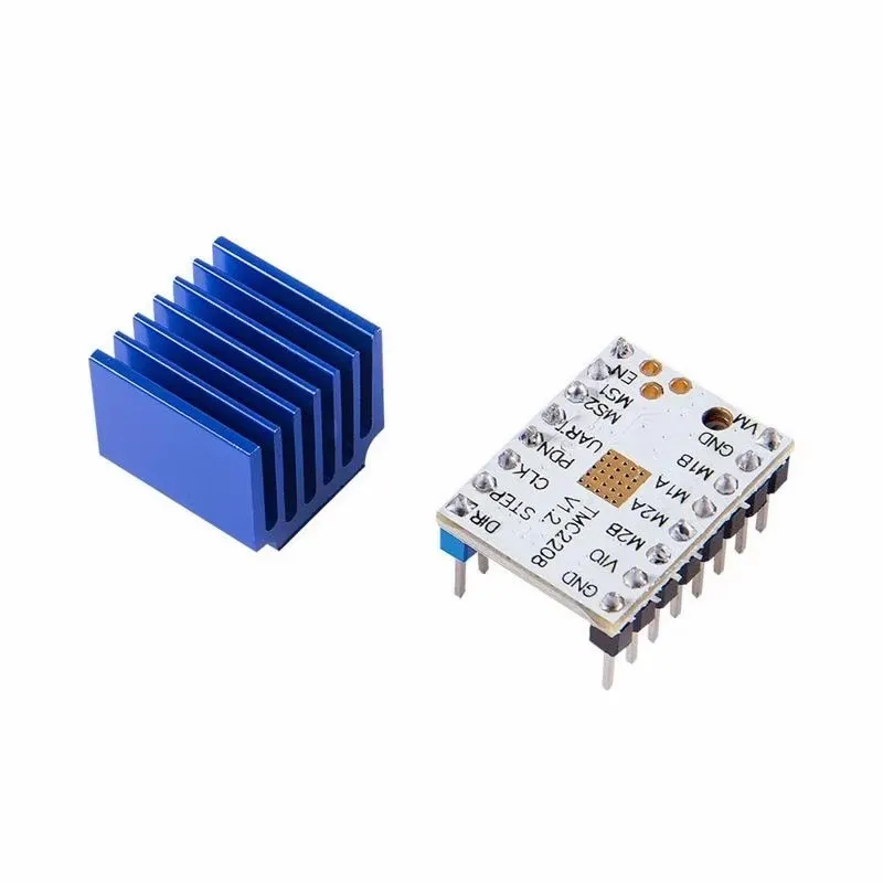 Módulo controlador paso a paso TMC2208 V1.2, 5 piezas, disipador de calor para placas base de controlador de impresora 3D, Ramps1.4, MKS Gen Mega i3, Ender-3 - imagen 5