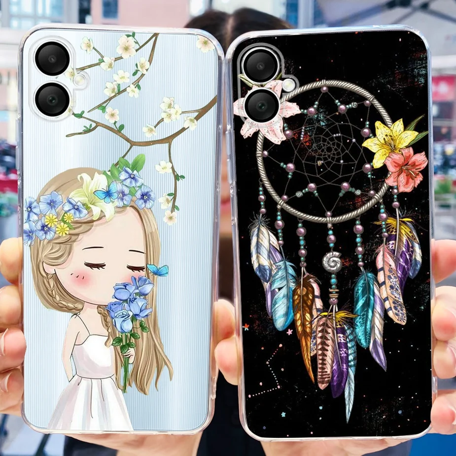 Para Samsung Galaxy A06 funda SM-A065F lindo gato mariposa pintado funda de silicona suave funda de teléfono para Samsung A06 A 06 A065F Fundas - imagen 3