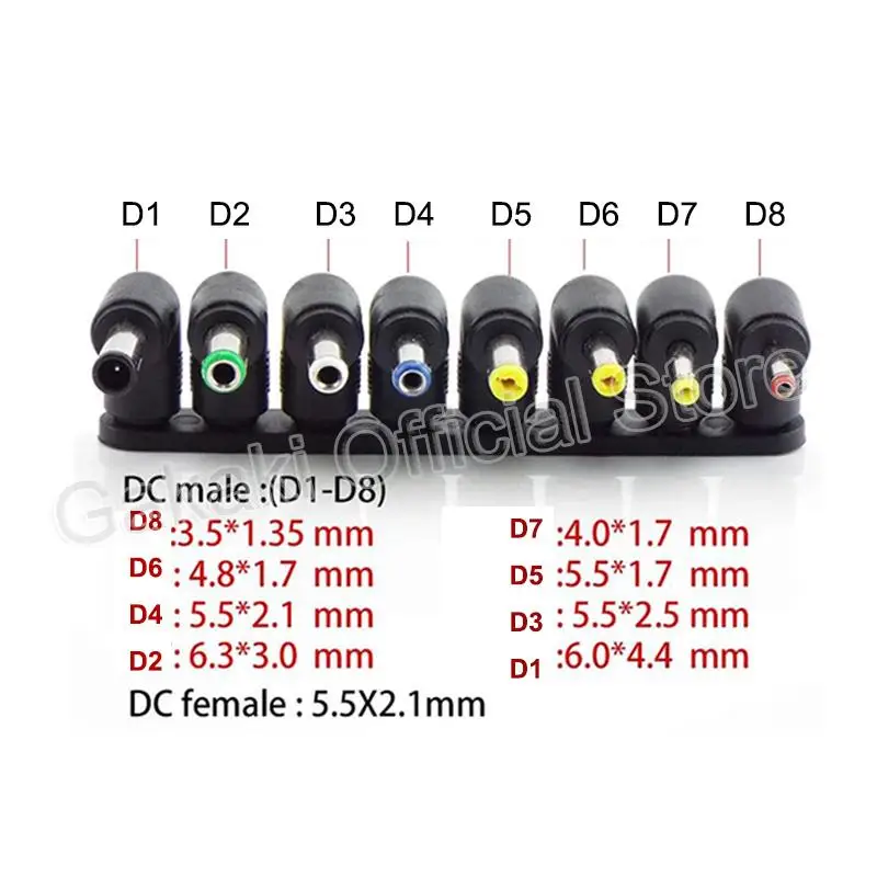 Conector CC de ángulo recto de 90 grados, adaptador de fuente de alimentación hembra de 5,5 mm x 2,1mm, conector de enchufe Universal, cargador CC para ordenador portátil - imagen 3