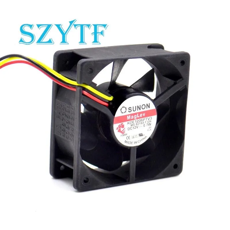 KDE1206PTV3 ventilador de refrigeración para radiador SUNON, 12V, 0,7 W, 60mm, 3 líneas