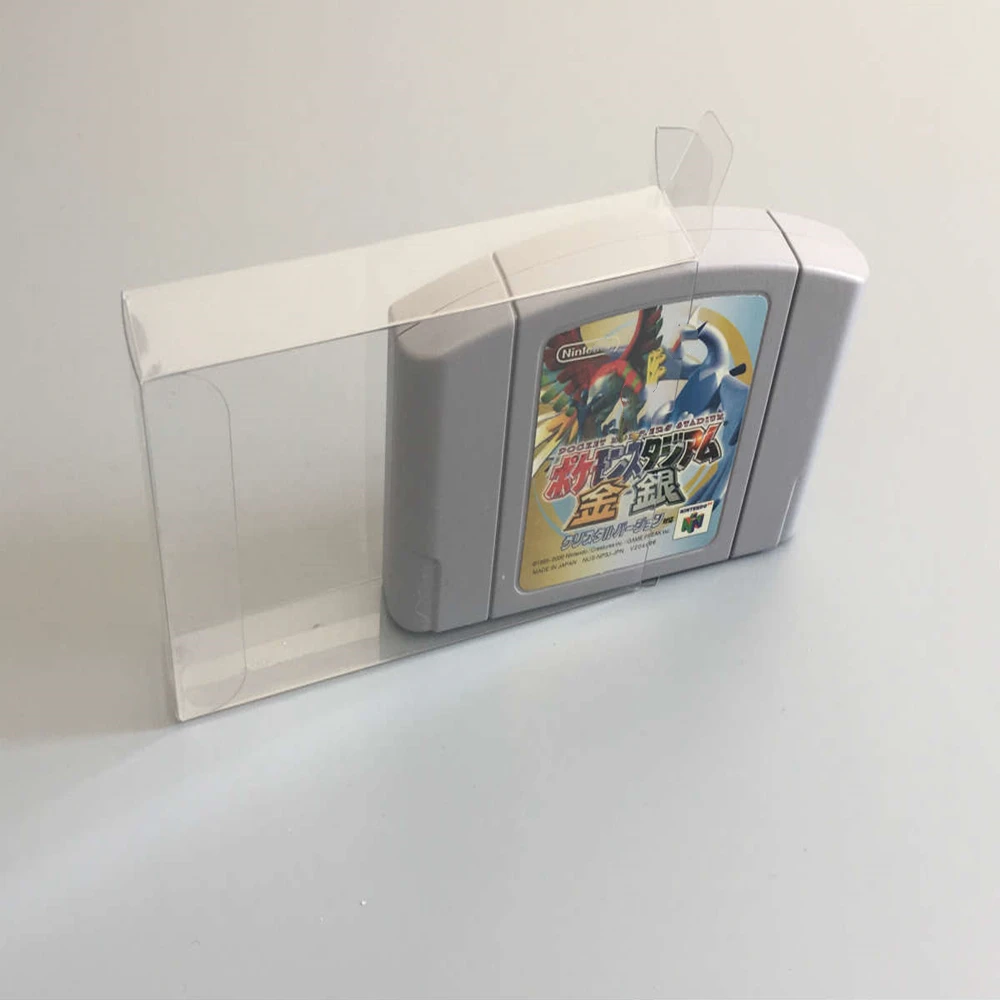 Protector de caja transparente para Nintendo 64/N64, cajas de recolección, carcasa de juego de almacenamiento TEP, estuche de exposición transparente