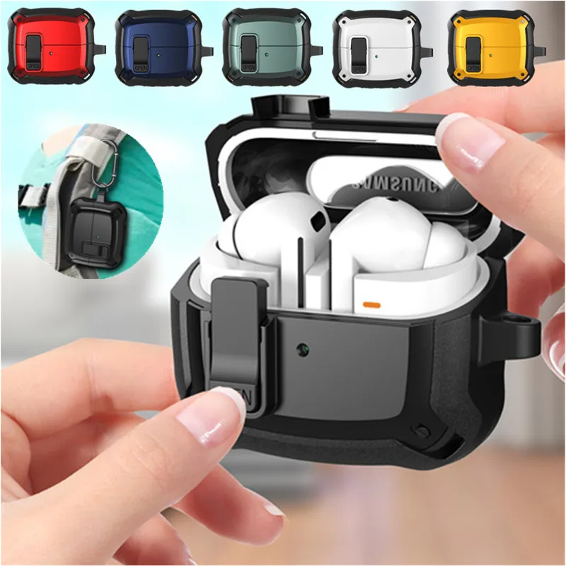 Funda a prueba de golpes para Samsung Galaxy Buds 3 / Buds 3 Pro, accesorios para auriculares, cubierta para llavero, funda para interruptor