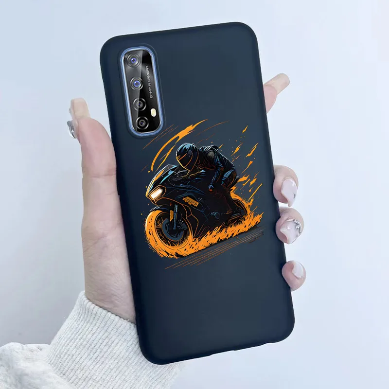 Para Realme 7 RMX2151 RMX2155 funda de teléfono diseño de mariposa flor chica suave silicona TPU carcasa trasera para Oppo Realme 7 4G cubiertas - imagen 4