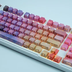 Teclas PBT OEM MX – Transparentes Galaxia Cielo Estrellado Sublimadas