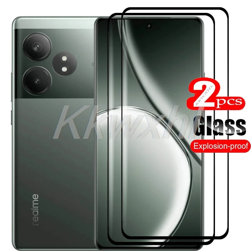 Pegamento completo curvo 3D para Realme GT Neo 6 SE, cubierta de vidrio templado de 6,78 ", película protectora de pantalla Global Neo6SE 6T GT6, 2 uds.