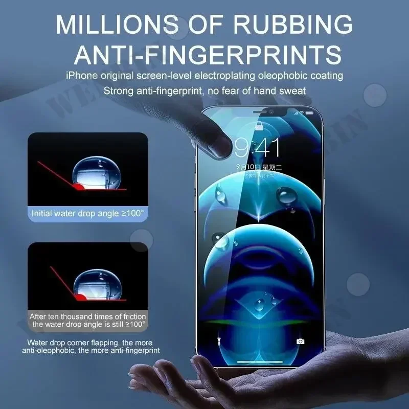 Protector de pantalla 9HD para móvil, cristal Protector completo para Xiaomi 14 Pro, 13T, 12T Pro, Poco X5 Pro, Redmi Note 13, 12, 11, 3 unidades - imagen 4