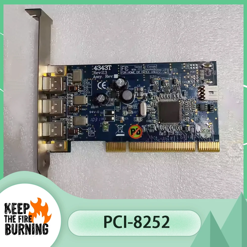 Tarjeta DAQ de adquisición de datos de comunicación America 3 puertos 1394 PCI-8252 - imagen 3