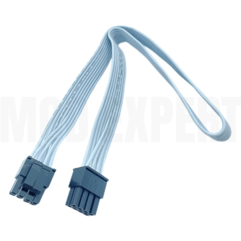 Cable de alimentación de CPU blanco, 8 pines a 4 + 4 pines para Seasonic FOCUS, GX-1000, GX-850, oro blanco, Unidad de fuente de alimentación Modular, 18awg, 60CM - imagen 4