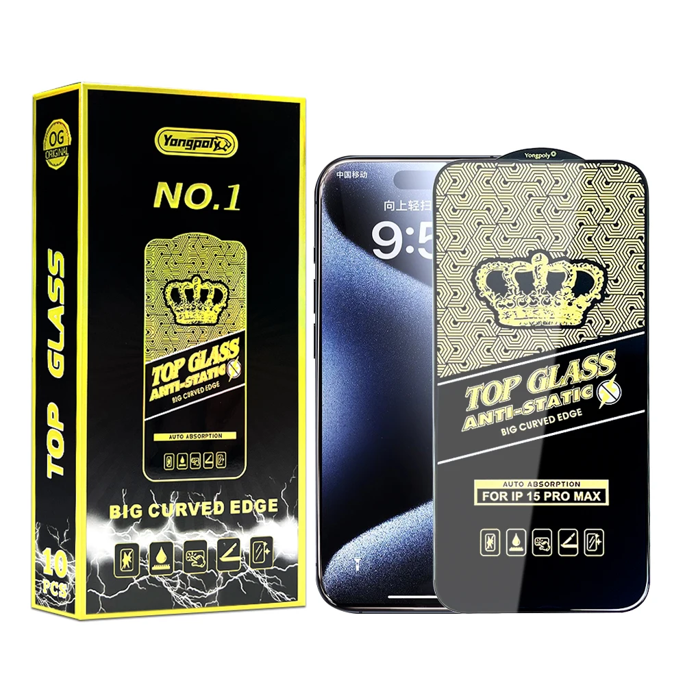 Protector de pantalla de película de vidrio templado superior, protección para iPhone 16 Pro Max 15 Plus 14 13 Mini 12 11 X XS XR SE 2022 2020 8, 10 unidades - imagen 2