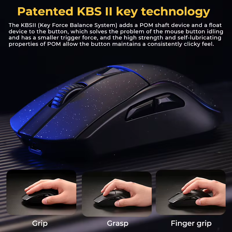 DAREU Ratón Gaming Inalámbrico Trímodo Bluetooth con Base de Carga - imagen 4