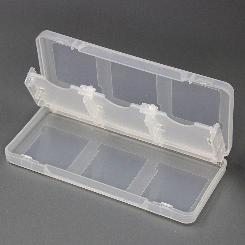 Caja de almacenamiento de tarjetas de juego de plástico duro, protector transparente 6 en 1, soporte para NDS NDSL NDSI nuevo 3DS LL 3DSXL 3DSLL, 2 uds. - imagen 2