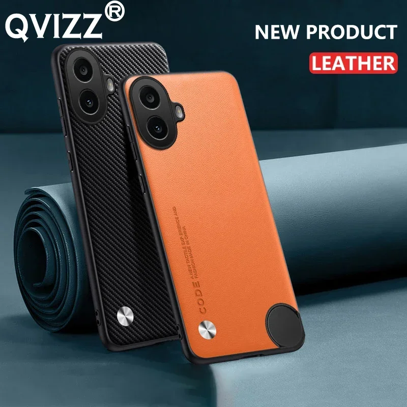 Funda de cuero para nada CMF Phone 1, protección de silicona de fibra de carbono, cámara completa dura, cubierta mate para teléfono NothingCMFPhone1 Coque - imagen 4