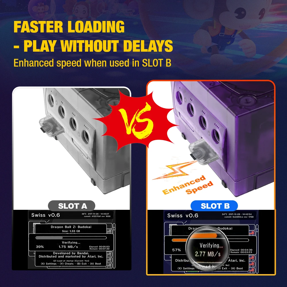 Adaptador de tarjeta SD GC2SD Gen2 para Nintendo GameCube/Wii GC2SD 2,0 adaptador de tarjeta de memoria TF soporte de velocidad mejorado última Swiss - imagen 2