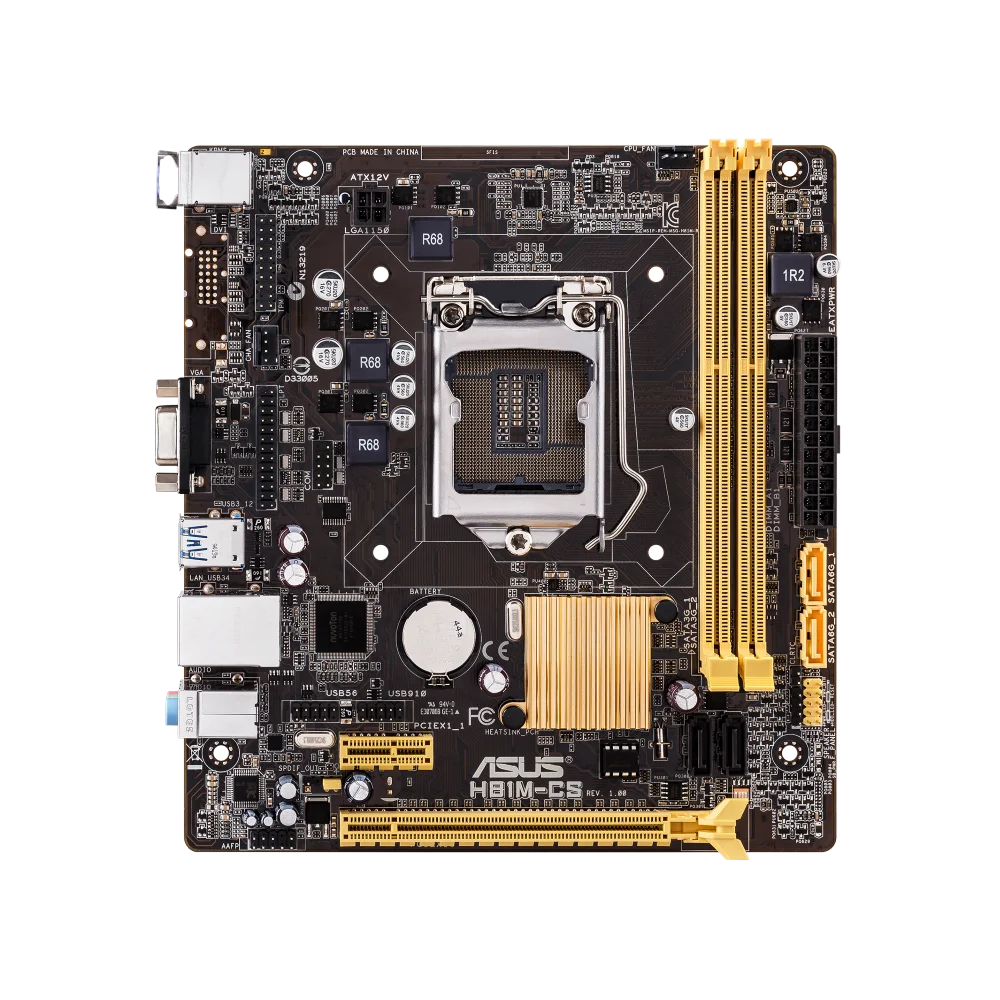 Placa base ASUS H81M-CS intel H81 LGA 1150 DDR3 16 GB compatible con Core i5-4690 i3-4130 i3-4150 i3-4170 i5-4570 cpu Micro ATX - imagen 2