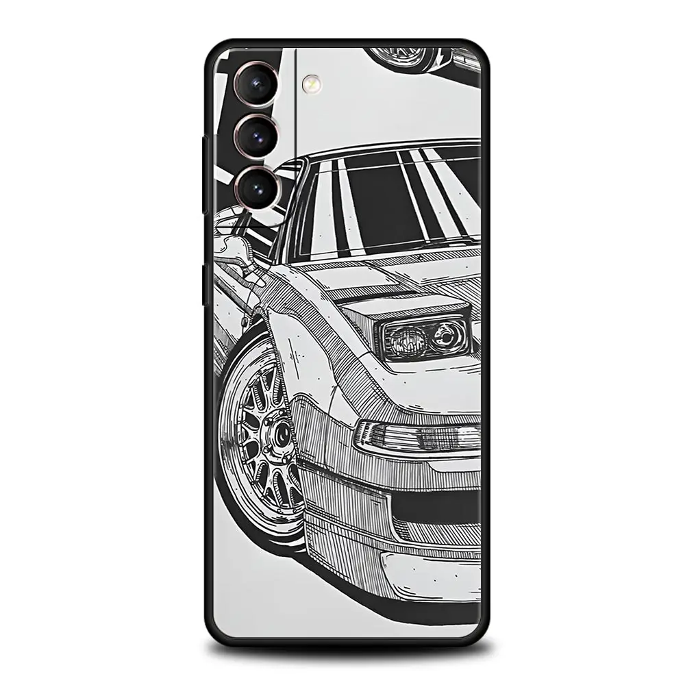 Funda de teléfono japonesa JDM para Samsung Galaxy S24 S23 S22 S20 Ultra S21 FE 5G S10 S9 Plus S10E S8 funda de silicona suave - imagen 4