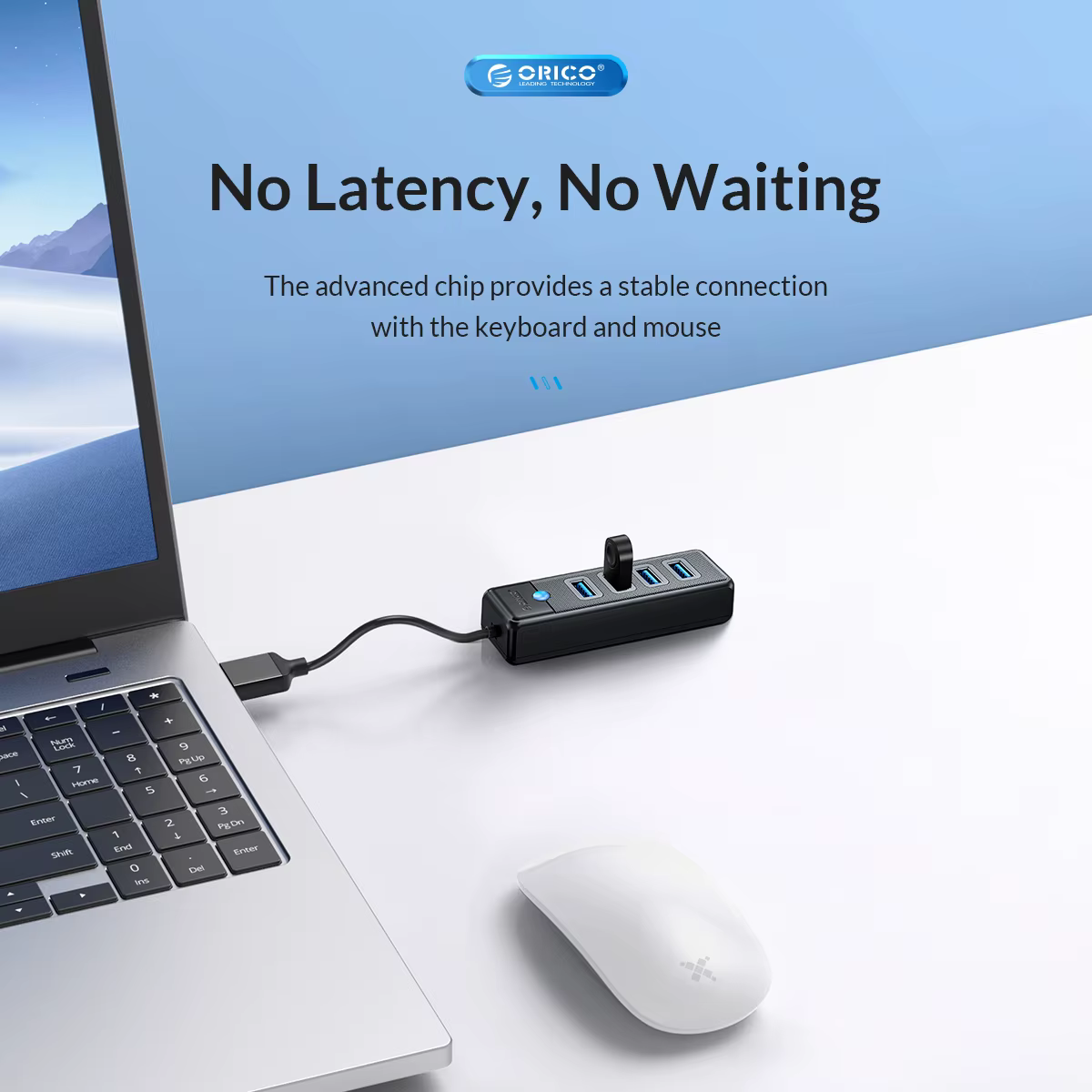 Hub USB 3.0 ORICO OTG Multicolor para PC y Móviles - imagen 3