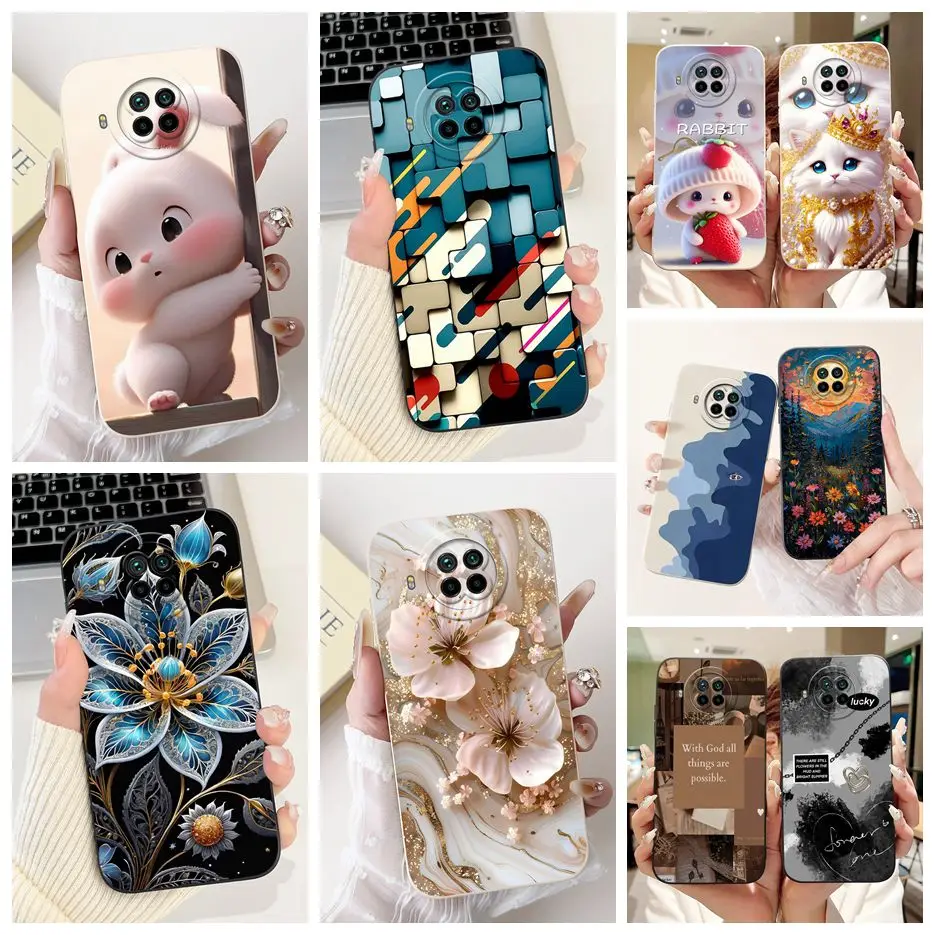 Para Xiaomi Mi 10i 5G funda nueva moda cubierta pintada de caramelo funda de teléfono de silicona suave para Xiaomi Mi 10T Lite 10TLite Mi10i 5G Shell