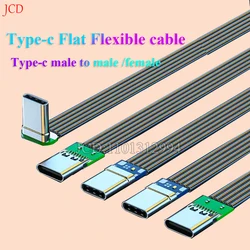 Cable USB-C Plano Flexible de Silicona con Conector en Ángulo Recto