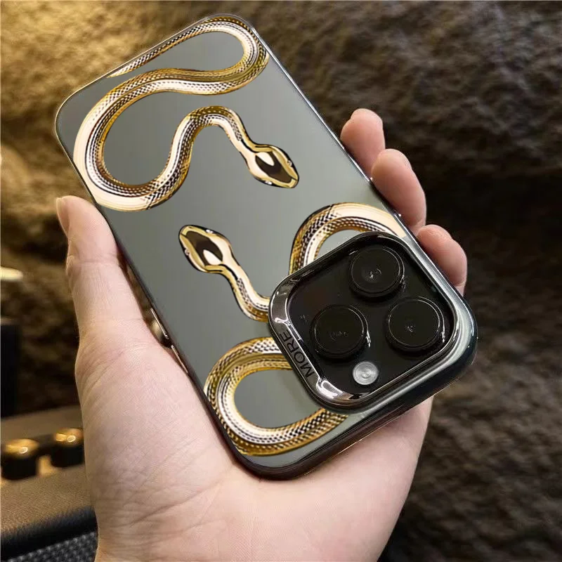 Funda con diseño de serpiente dorada para Xiaomi 14T Pro, funda de TPU a prueba de golpes para Xiaomi Mi 11 Lite 5G 14 13T 13 12T Poco F6 M6 X6 X5 Pro F5 - imagen 2