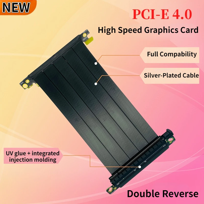 Cable elevador blanco PCI Express x16 4,0 Gen4 RTX GTX Rx, tarjeta de vídeo PCI-E 4,0 X16, alargador blindado para ITX A4 K39 K55 G5 GPU - imagen 2