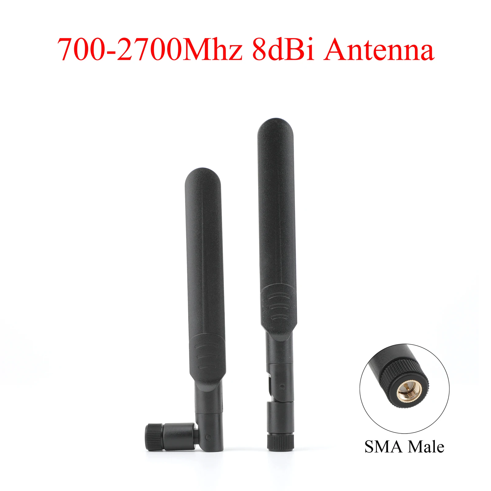 2/4 Uds 3G 4G 12dBi enrutador WiFi antena SMA macho 700-2700Mhz para tarjeta de red de ordenador enrutador WLAN para enrutador ASUS - imagen 2