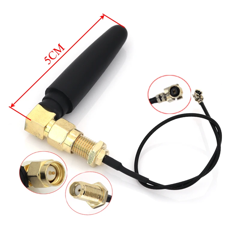 Antena 433MHz + IPX ufl. Cable Pigtail 1,13 Lora Lorawan 3dbi GSM Antenas 433 MHz Antena direccional Conector macho SMA - imagen 2