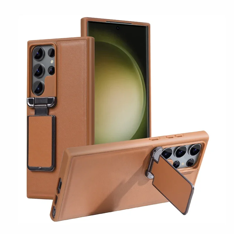 чехол para Samsung Galaxy S23 Ultra / S24 Ultra soporte trasero funda de cuero de negocios s23 1] 이kta - imagen 4