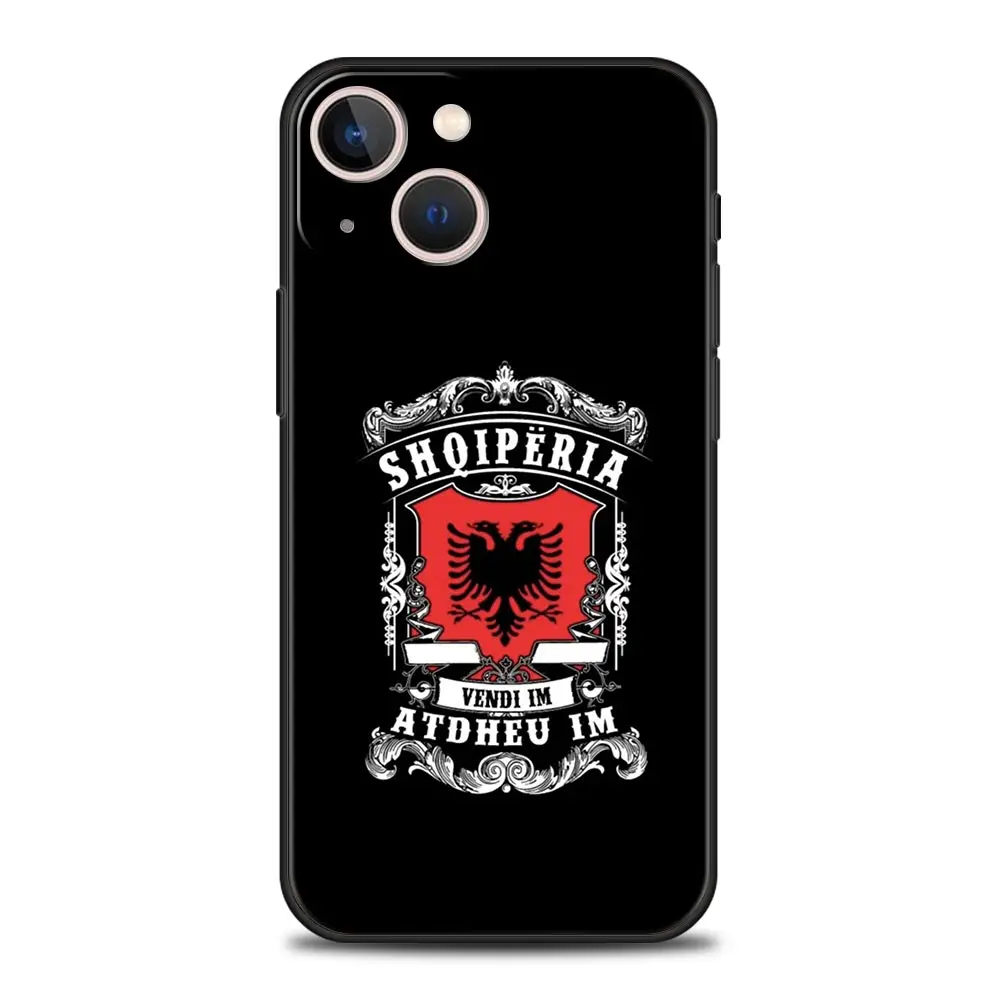 Funda de teléfono con bandera de Albania y Albania para iPhone 16 13 15 14 12 11 Pro MAX XR X SE XS 7 8 Plus, funda suave de TPU - imagen 4