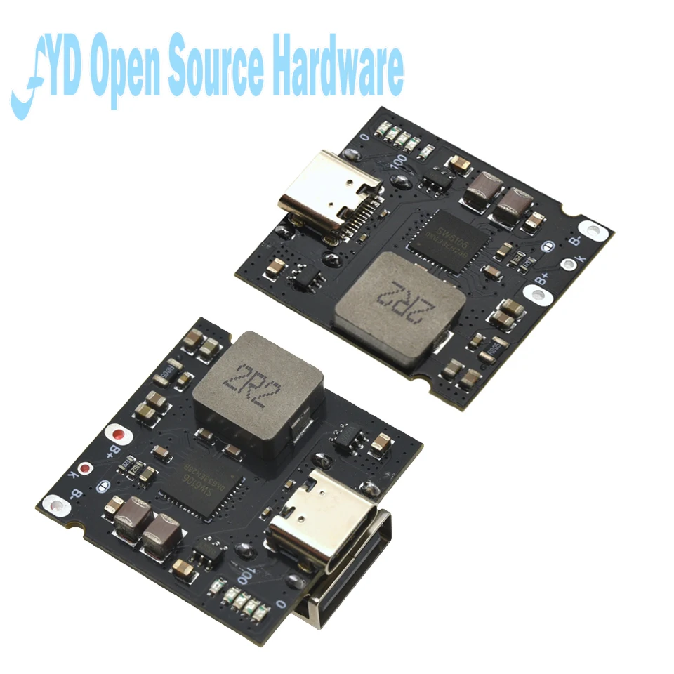 Placa integrada de carga y descarga de batería de litio de 3,7 V 4,2 V PD módulo de banco de energía móvil de carga rápida bidireccional 4A