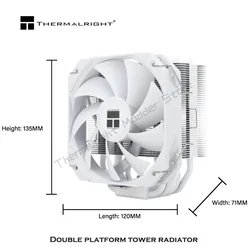 Refrigeración CPU 120mm Thermalright Tower – 5 Tubos Heat Pipes PWM AMD AM4