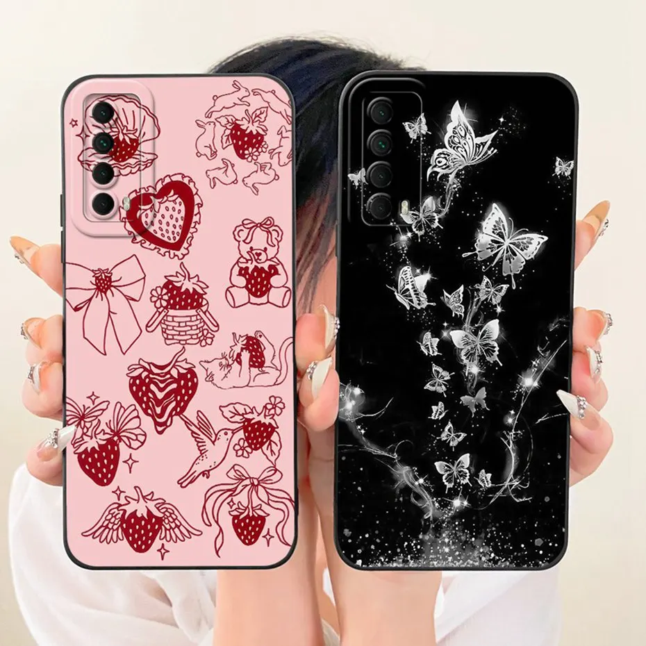 Funda de teléfono con estampado bonito para Huawei P Smart 2021 Y7a, fundas de silicona suave a prueba de golpes para Huawei Y7A Psmart 2021, parachoques - imagen 4