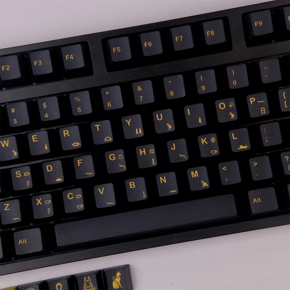 GMK Keycaps PBT Perfil Cherry – Negro/Amarillo - imagen 2