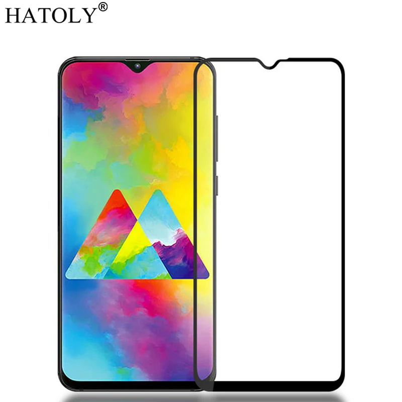 Vidrio de pegamento completo para Samsung Galaxy M20 vidrio templado para Samsung M20 Protector de pantalla de cobertura completa para Samsung Galaxy M20 película - imagen 2