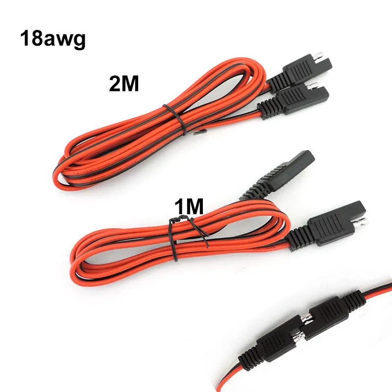Cable de extensión de alimentación SAE de 18AWG, enchufe SAE de 10A, Cable de alimentación SAE de 1 a 2, adaptador de conexión rápida, desconexión de conector de 2 pines - imagen 4