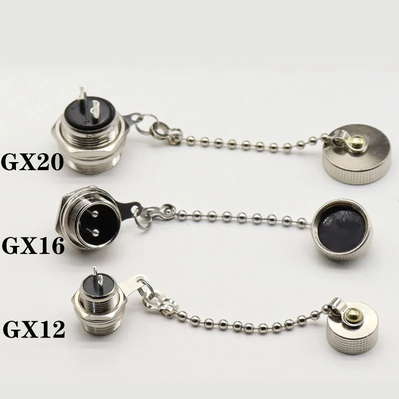 GX12 GX16 GX20 enchufe de aviación cubierta antipolvo Metal/plástico serie GX tapa de enchufe impermeable conector Circular funda protectora - imagen 2