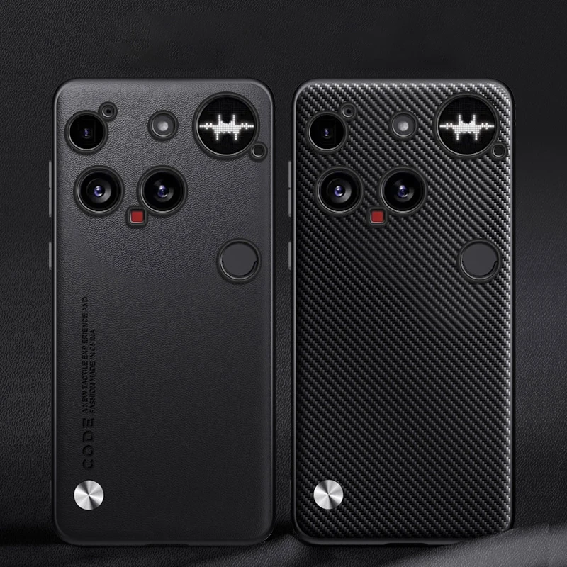 Funda de cuero para nada teléfono (3) 3 Phone3 5G fibra de carbono mate suave silicona dura a prueba de golpes cubierta de teléfono NothingPhone (3) A024 - imagen 5