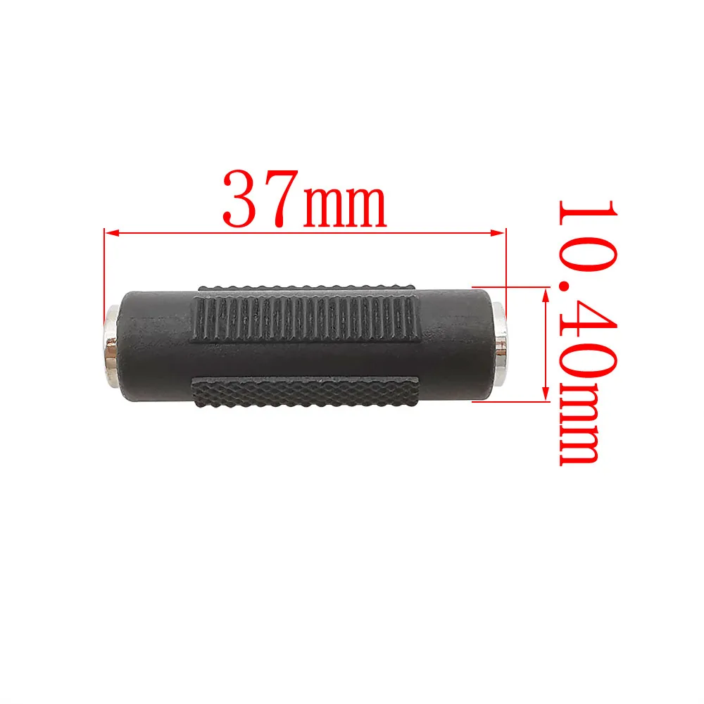 Adaptador acoplador de Audio negro, 3,5mm hembra a 3,5mm, 1/8 pulgadas, Conector de extensión de Cable de Audio estéreo hembra para auriculares AUX - imagen 5
