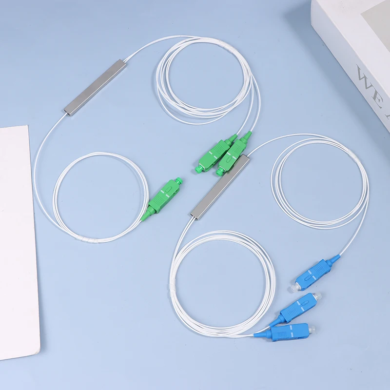 ✈ 1 unidad de divisor de fibra óptica FTTH monomodo PLC divisor 1x2 SC/APC SC/UPC Mini sin bloqueo 1*2 SC APC/UPC conector - imagen 3