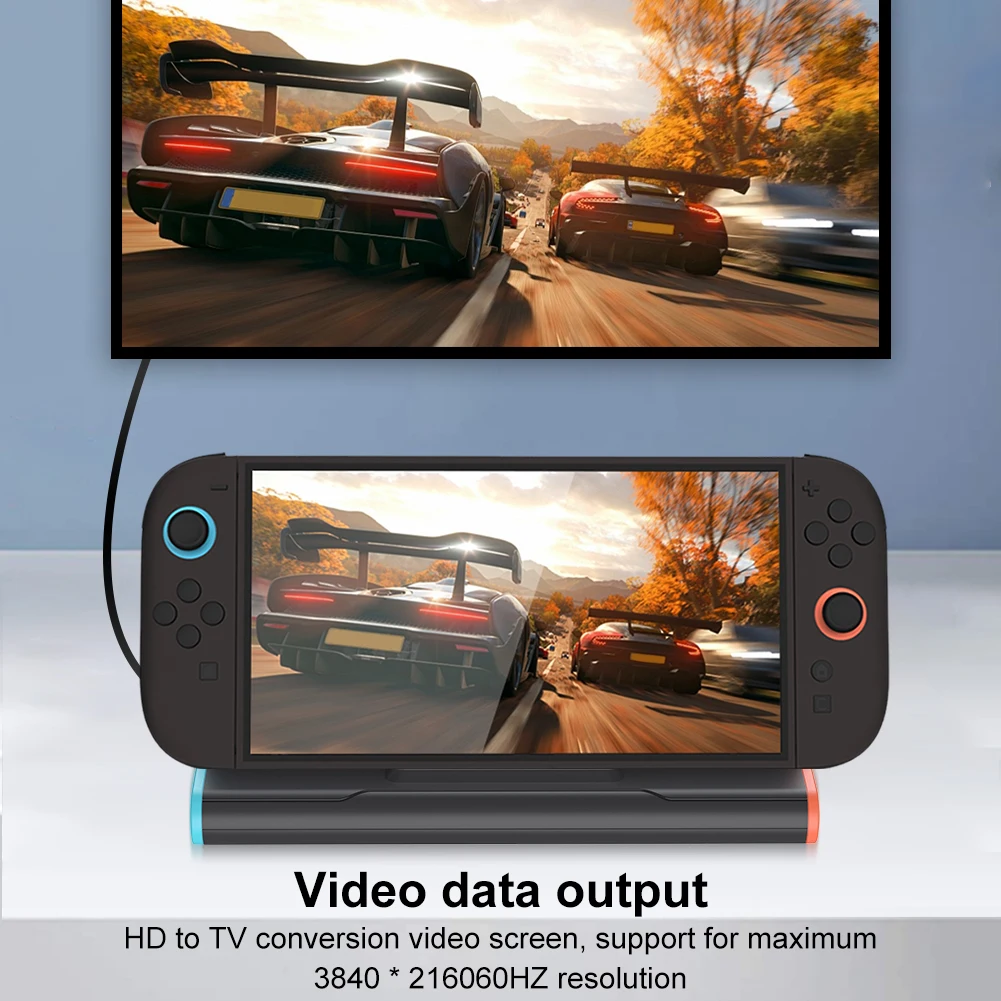 Estación de acoplamiento de TV portátil para Switch 2, Base de estación de carga para consola con soporte de carga para consola de juegos tipo C para Switch 2 - imagen 4
